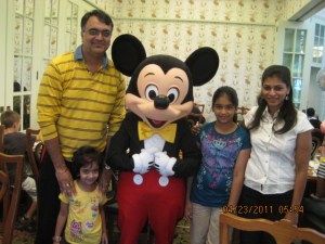 With Mickey at Disneyland Hotel
