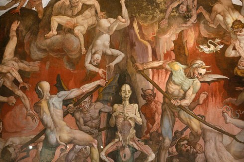 Detail of Hell from  Fresco Cycle by Frederico Zuccaro and Giorgio Vasari