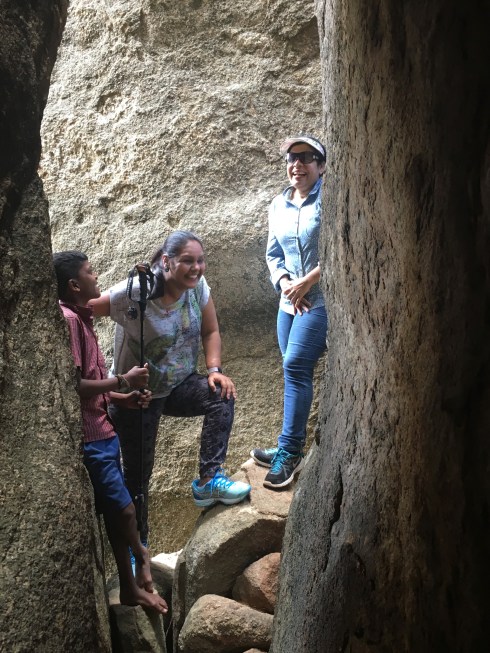 Trekking to cave complex Trekking to reach water body